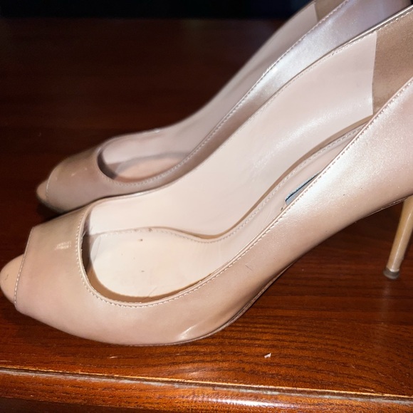 ❌ (stolen) AUTHENTIC PRADA Milano (Made in Italy) 39.5 Open toe heels Slip on - Picture 8 of 9